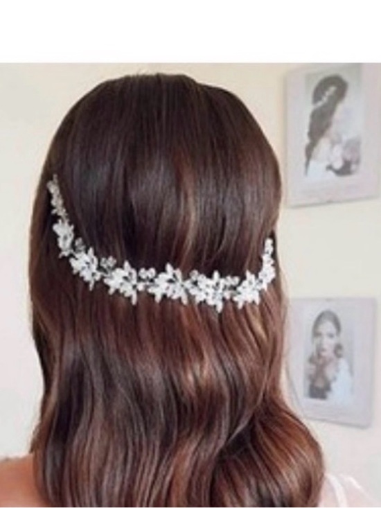 Accessories - Crystal Bridal Hair Vine Silver Rhinestone Floral Headpiece Wedding NWT